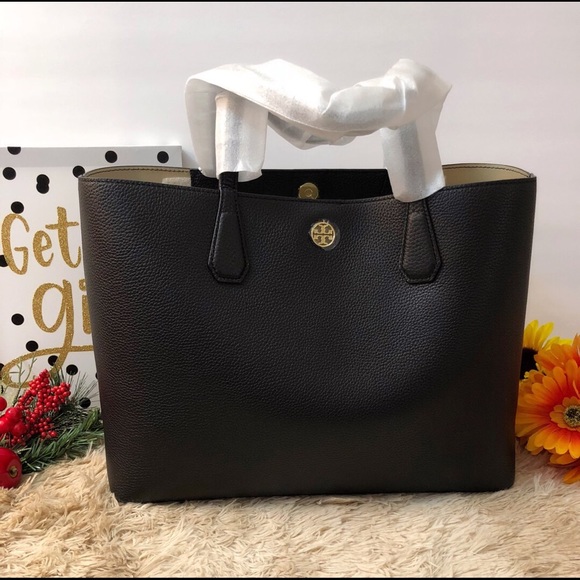 Tory Burch Handbags - NWT Tory Burch Perry Leather Tote (Black)